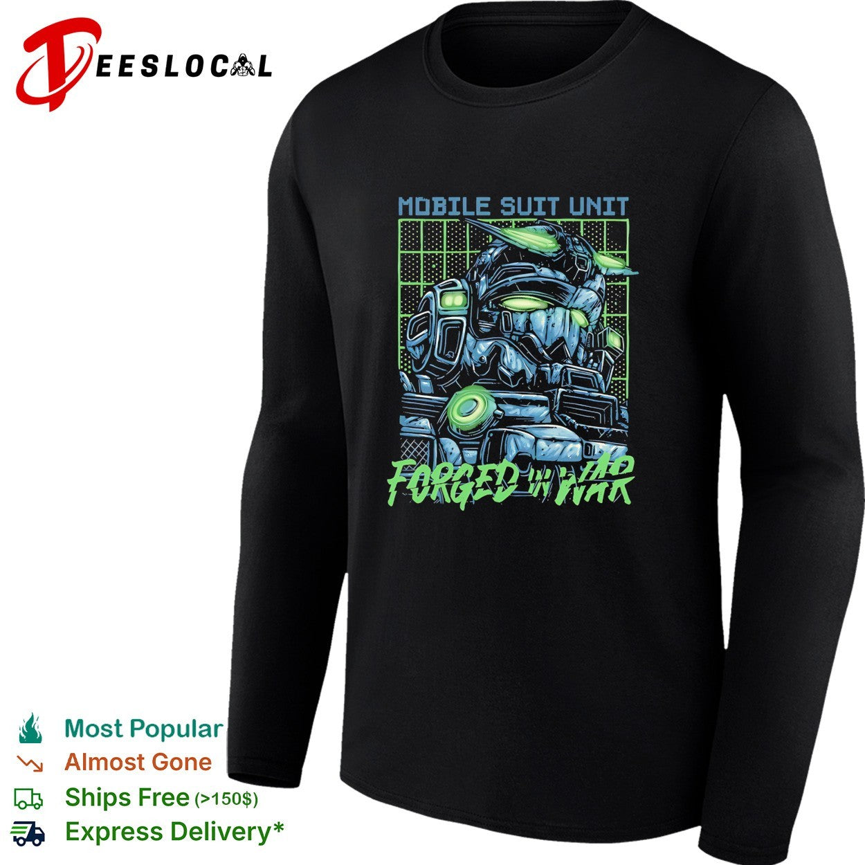 Gundam robot mobile suit unit forged in war vintage shirt