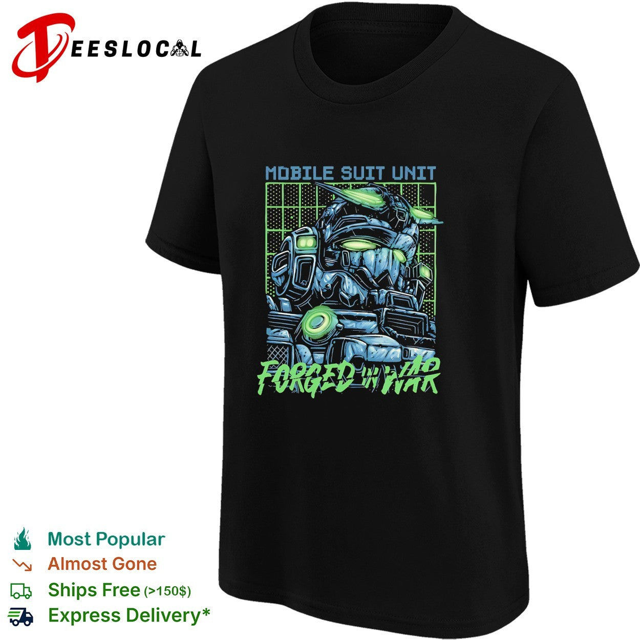 Gundam robot mobile suit unit forged in war vintage shirt
