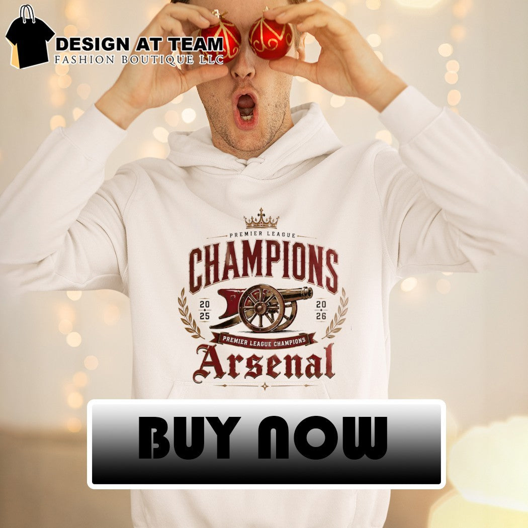 Gunners Arsenal FC Premier League Champions 2025 2026 shirt