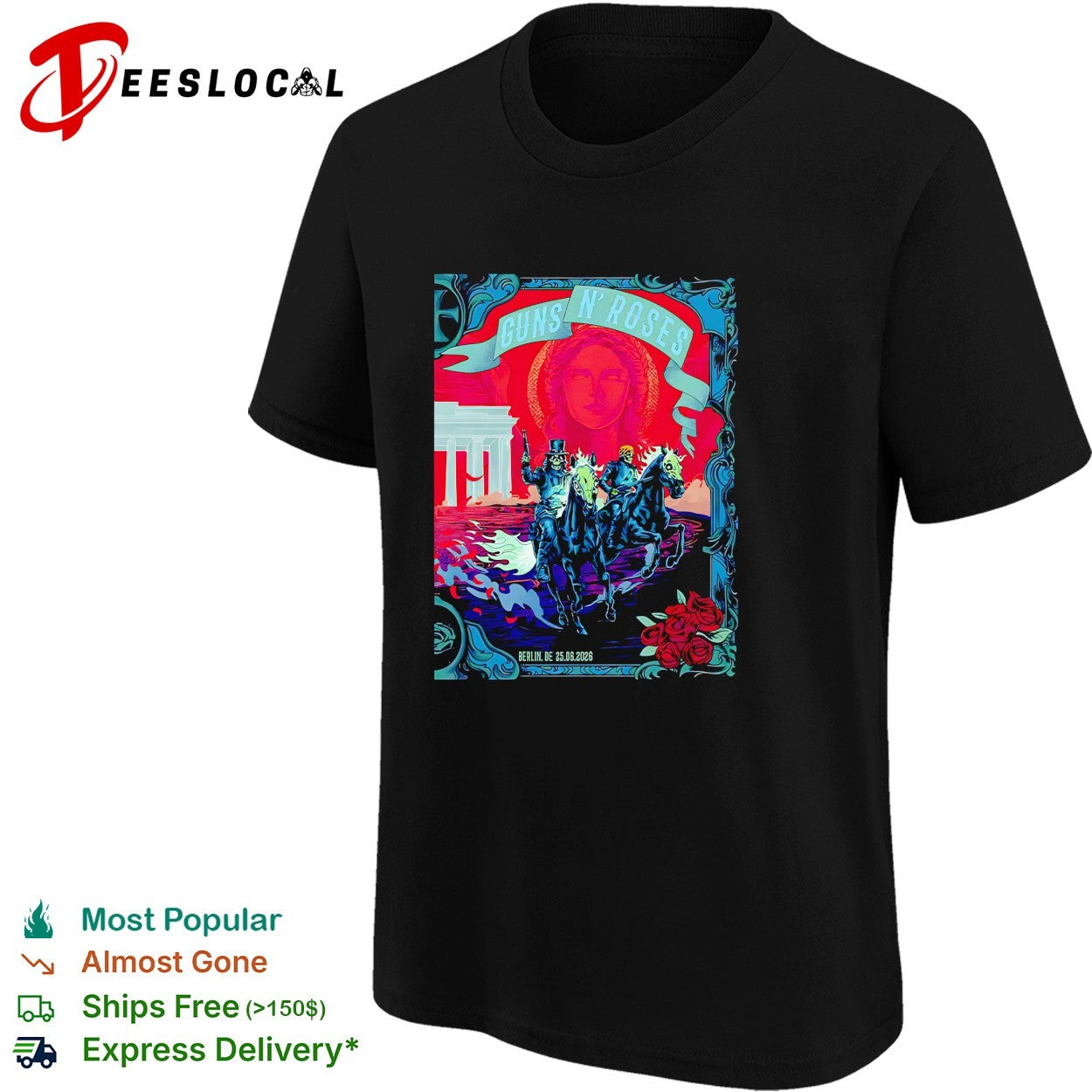 Guns N Roses Berlin Germany Night at Uber Arena On 23 And 25 June 2026 shirt