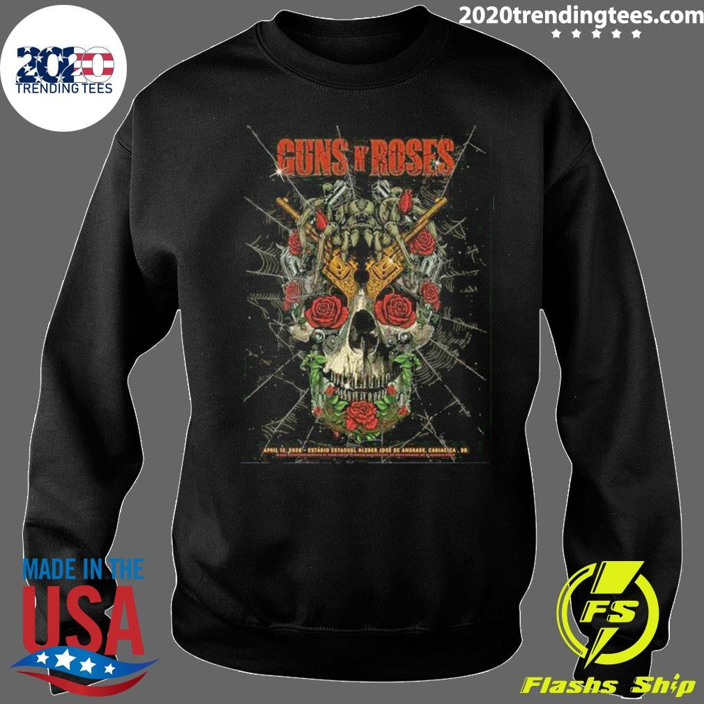 Guns N Roses Cariacica Brazil 2026 Venue Poster At Estadio Estadual Kleber Jose De Andrade On April 12 2026 Spider Web Skull Art Shirt