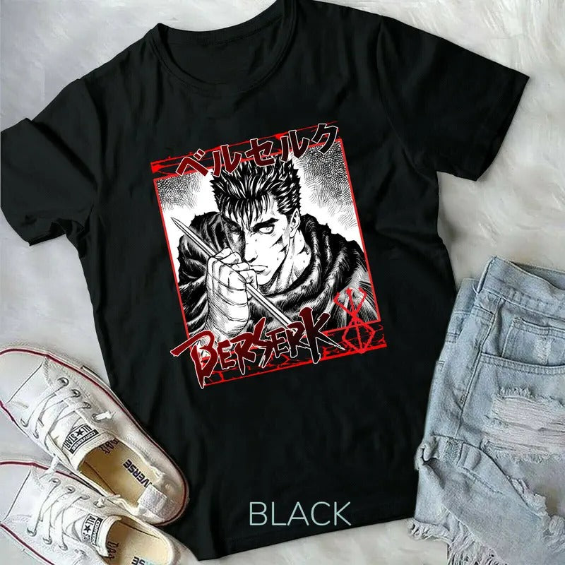 Guts Berserk, Anime Inspired ,Berserk,Anime Gift,Berserk,new UNISEX T-Shirt,cheap graphic tees Menswear Top Hoodie Sweatshirt