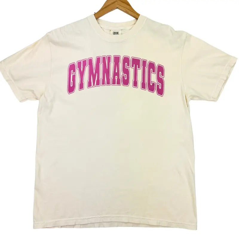 Gymnastics Varsity Letter Comfort Colors T-Shirt Hoodie, Sweatshirt | PrintMintTees.com
