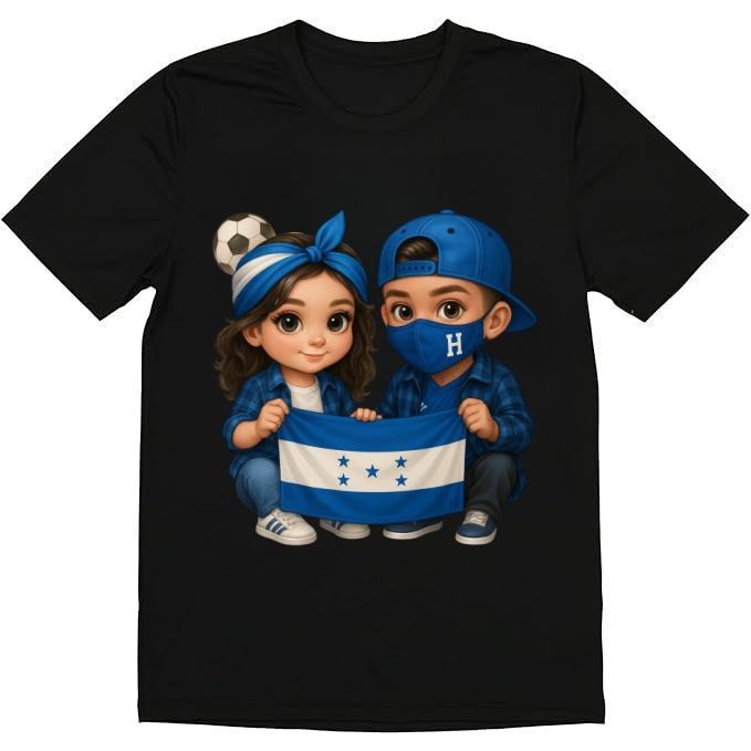 HAGBDH Fashion Designer T-Shirts - Cotton Graphic Tees with Honduras Pride Kids