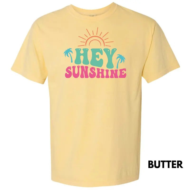 HEY Sunshine Comfort Colors T-Shirt 'NLB' Hoodie Sweatshirt | PrintMintTees.com