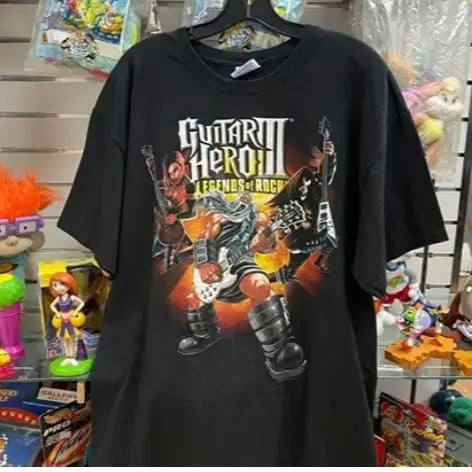 HOLD - Mens Hanes Guitar Hero III T-Shirt Menswear Top Hoodie Sweatshirt | PrintMintTees.com