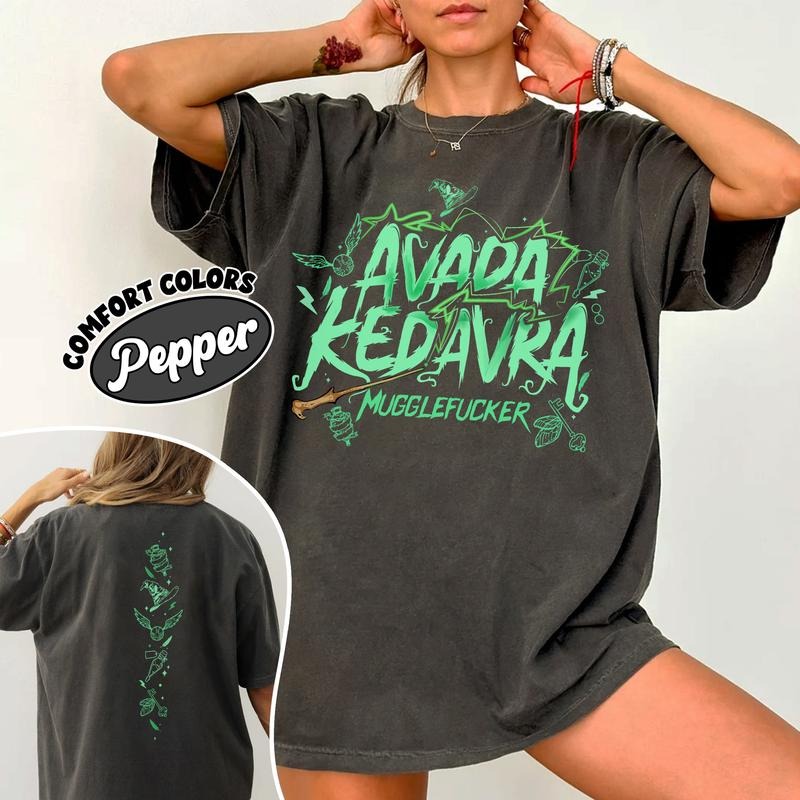 HP Fans Comfort Colors Shirt, Magic Wand Shirts , Avada Kedavra T Shirt, Wizard Birthday, Hp TShirt, Bookish Shirt, Gift...