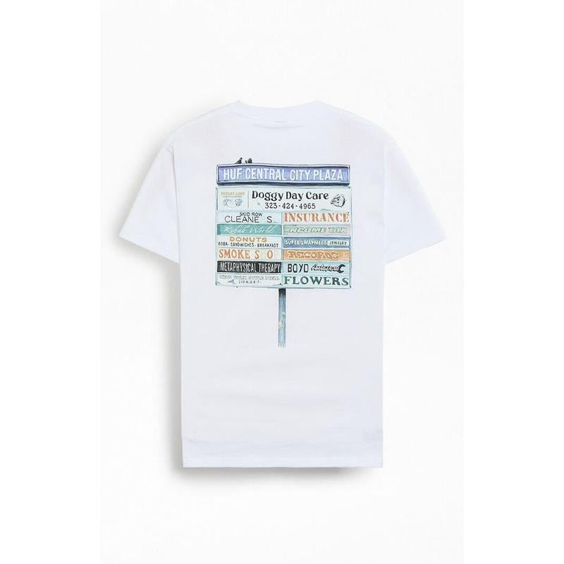 HUF Men's Plaza T-Shirt - Multicolor Hoodie Sweatshirt | PrintMintTees.com