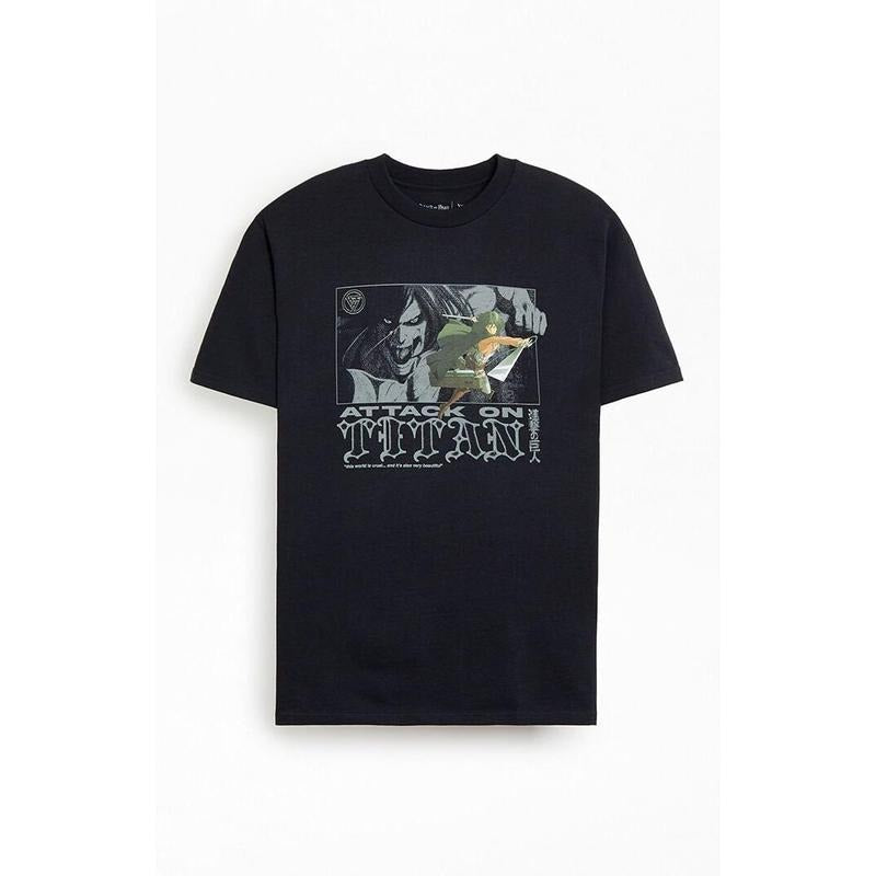 HYPLAND Men's Attack On Titan Mikasa Fly T-Shirt - Multicolor Hoodie Sweatshirt | PrintMintTees.com