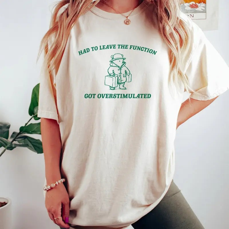 Had To Leave The Function, Vintage Drawing T Shirt, Raccoon Meme T Shirt, Funny Trash Panda T Shirt Hoodie Sweatshirt