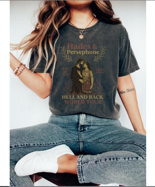 Hades and Persephone Shirt Mythology Shirt Vintage Greek Mythology Poet Greek Goddess Light Academia Shirt Greek Bookish...