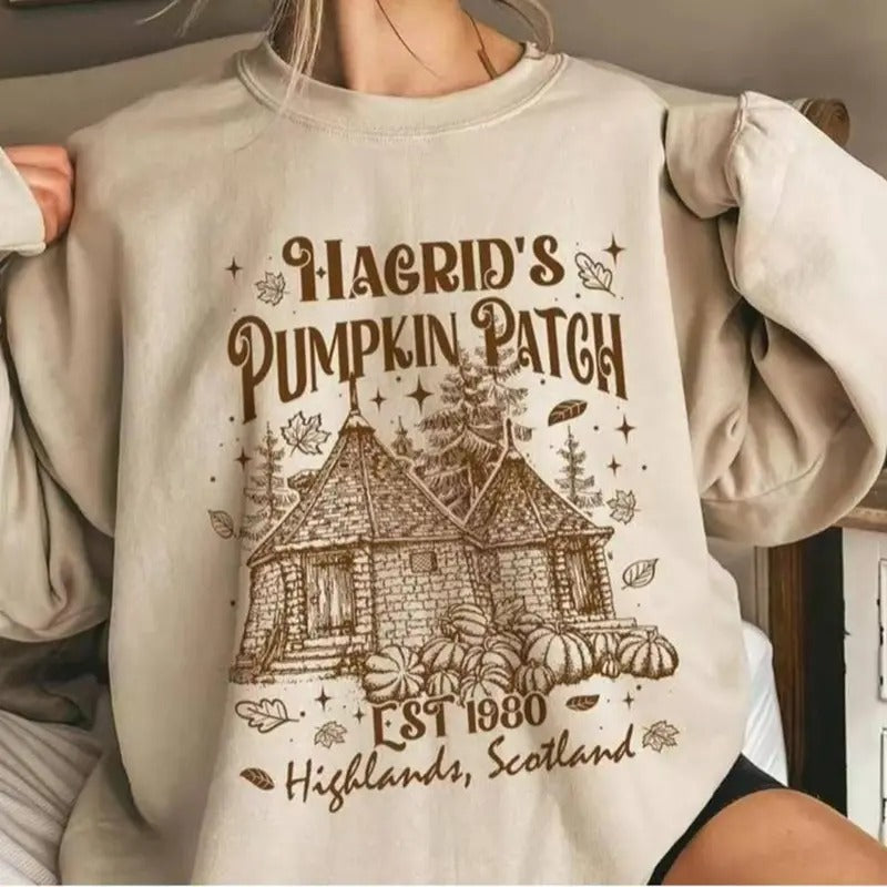 Hagrids Pumpkin Patch Fan Gift Shirt EST 1980 Highlands Scotland Halloween Shirt Spooky Season Party Shirt Hoodie Sweatshirt