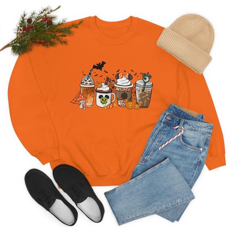 Halloween Coffee Latte Sweatshirt, Fall Coffee shirt, Pumpkin Spice Shirt, Pumpkin Latte Shirt, Fall Sweatshirt...