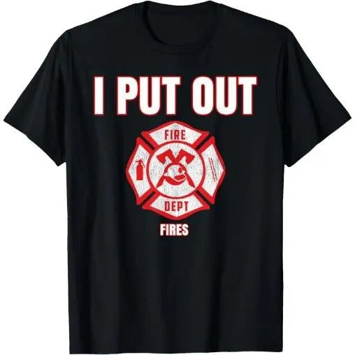 Halloween Costume Funny Firefighter I Put Out Fires Firemen T-Shirt Made in USA Hoodie Sweatshirt | PrintMintTees.com