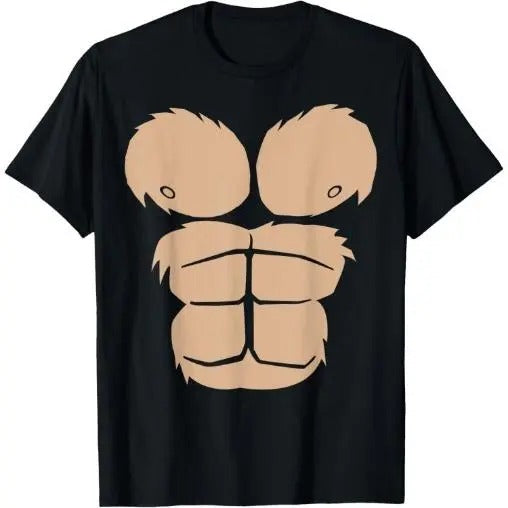 Halloween Costume Funny Monkey Gorilla Chest Suit Halloween T-Shirt Made in USA Hoodie Sweatshirt | PrintMintTees.com