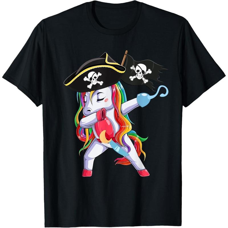 Halloween Dabbing Cute Pirate Unicorn Apparel Kids Girls T-Shirt made in usa Hoodie Sweatshirt | PrintMintTees.com