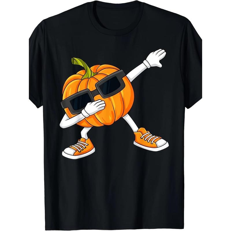 Halloween Dabbing Pumpkin Thanksgiving Day Mens T-Shirt- 220g made in usa Hoodie Sweatshirt | PrintMintTees.com