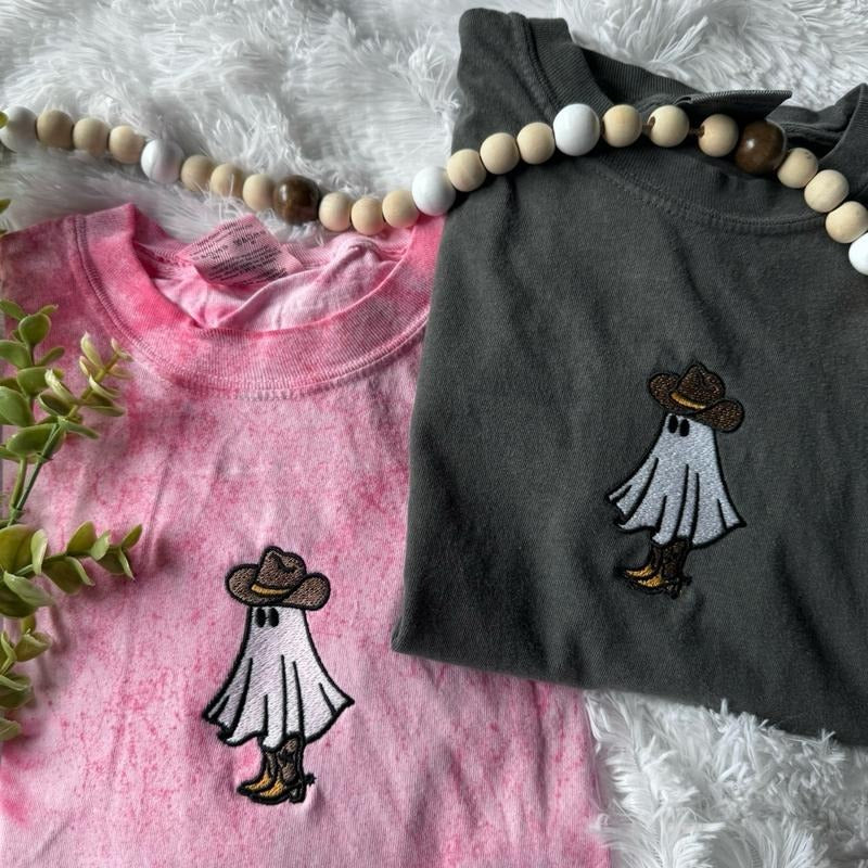 Halloween Embroidered Tshirt, Cowboy Tshirt Hoodie Sweatshirt | PrintMintTees.com