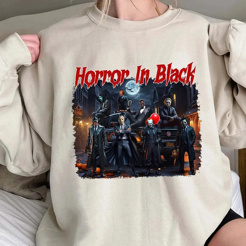 Halloween Horror Characters THUG LIFE Shirt, Halloween ThugLife Shirt Hoodie Sweatshirt | PrintMintTees.com