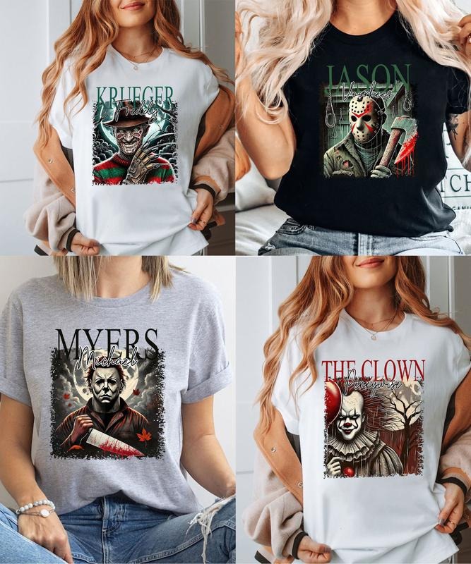 Halloween Horror Characters TShirt, Every Characters Tee Shirt Hoodie Sweatshirt | PrintMintTees.com