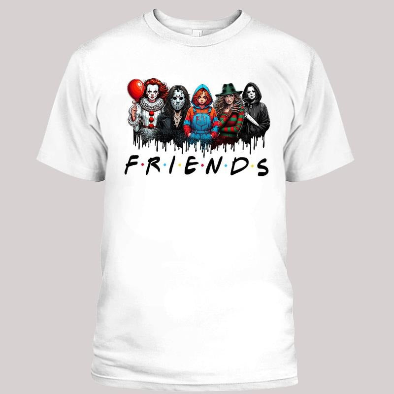 Halloween Horror Friends Shirt, Halloween Sweatshirt, Spooky Shirts, Trending Shirt style 02 Hoodie | PrintMintTees.com