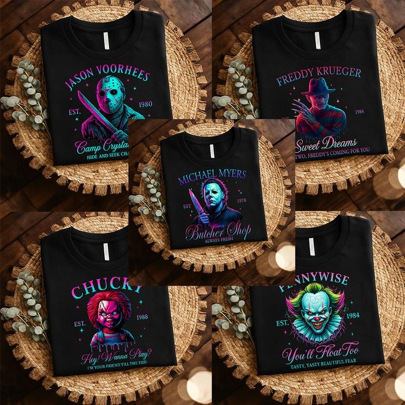 Halloween Horror Sublimation Shirts, Horror Graphic Tee, Halloween Shirts Hoodie Sweatshirt | PrintMintTees.com