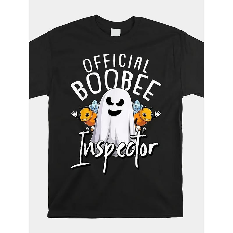 Halloween Official Boobee Inspector Men's T-shirt 100% Cotton Short Sleeve 2024 T-Shirt Crew Neck Graphic Print T-Shirt...