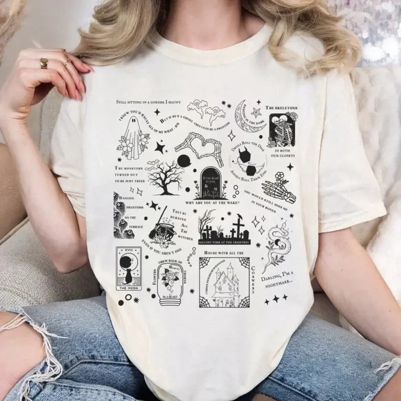 Halloween Shirt, Halloween Songs Shirt, Halloween Lyrics Shirt, Halloween Pumpkin Shirt, Spooky Season, Fall Season...