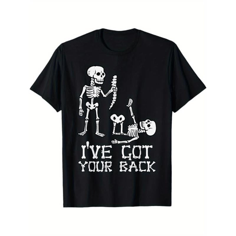 Halloween Skeletons Ive Got Your Back Costume Men Women T-Shirt, 100% Cotton, Gift for Men Women Dad Mom Friends, S-XXXL,...