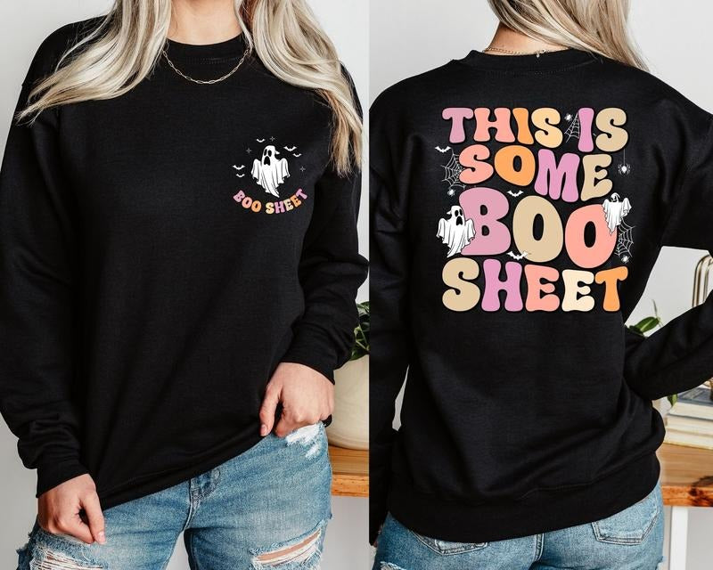 Halloween Sweatshirt This Is Some Boo Sheet Halloween Funny T Shirt Funny Halloween Sweatshirt Halloween Party Women...