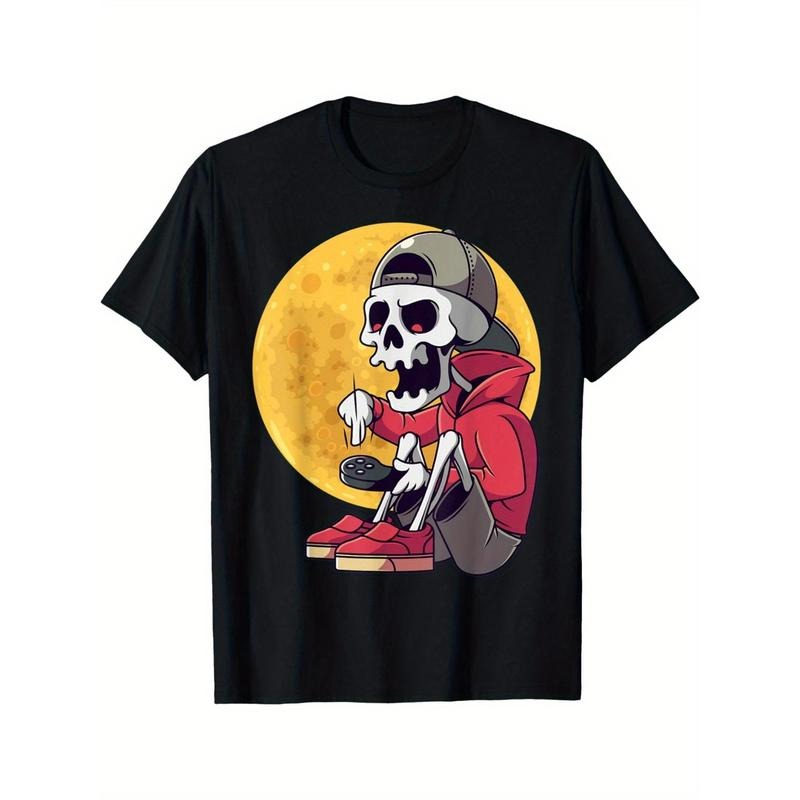 Halloween T-shirt for men Gamers Skeleton T-shirt for men Made in USA Hoodie Sweatshirt | PrintMintTees.com