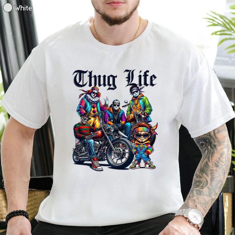 Halloween THUGLIFE Shirt, Horror Characters Shirt, Halloween Graphic Tee style 03 Hoodie Sweatshirt | PrintMintTees.com