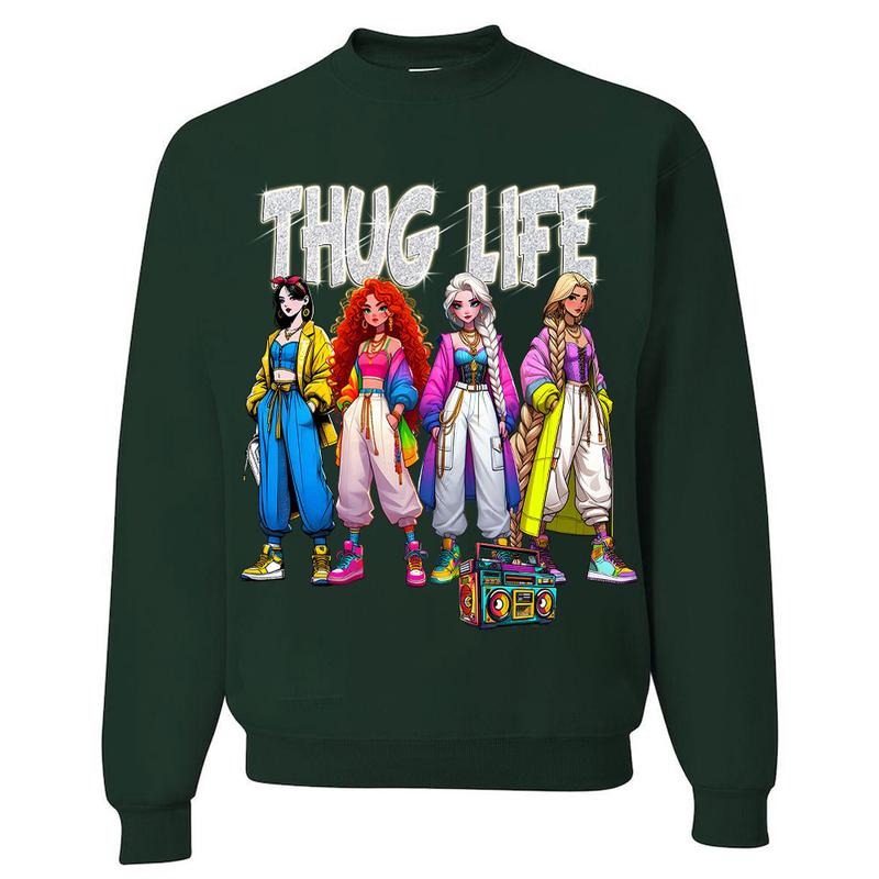 Halloween THUGLIFE Shirt, Horror Characters Shirt, Halloween Graphic Tee style 06 Hoodie Sweatshirt | PrintMintTees.com