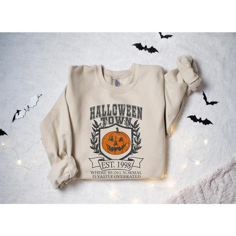Halloween Town Est 1998 Sweatshirt, Fall Sweatshirt, Pumpkin Shirt, Womens Halloween Sweatshirt Hoodie | PrintMintTees.com