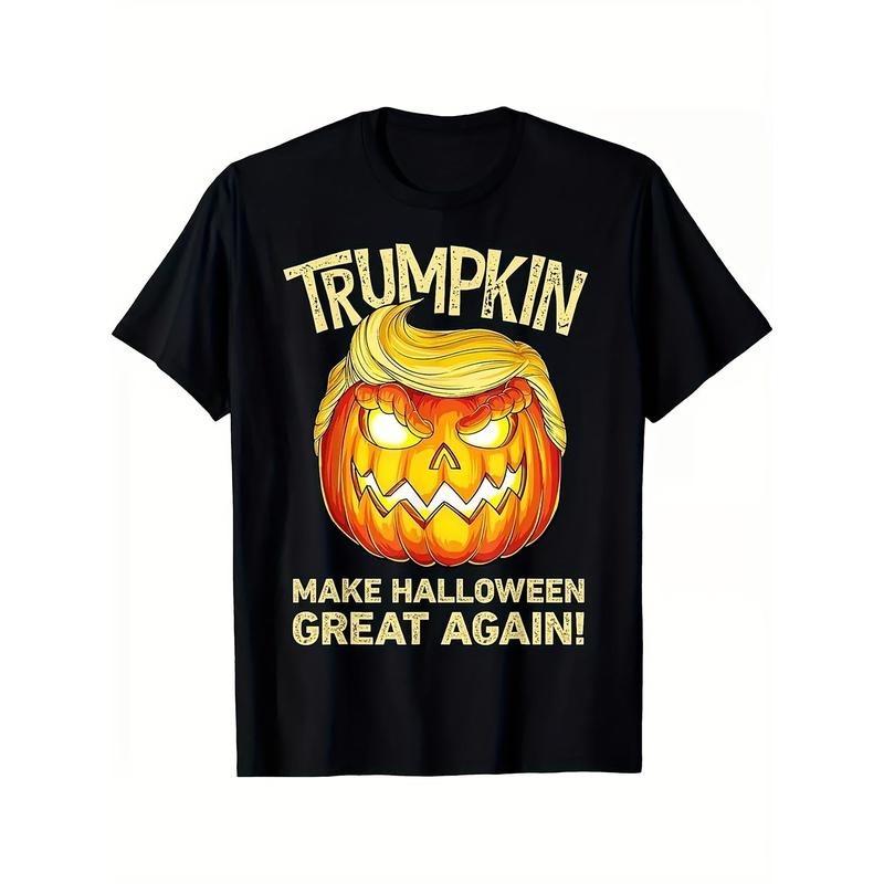 Halloween Trump Printed Men's Cotton T-shirt made in usa Hoodie Sweatshirt | PrintMintTees.com