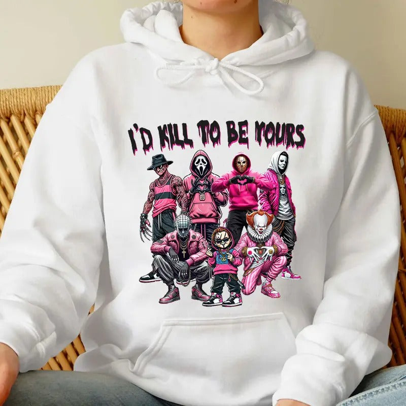 Halloween Valentine Shirt, Halloween Horror Characters Shirt, Halloween Graphic Tee Shirt style 03 Hoodie Sweatshirt