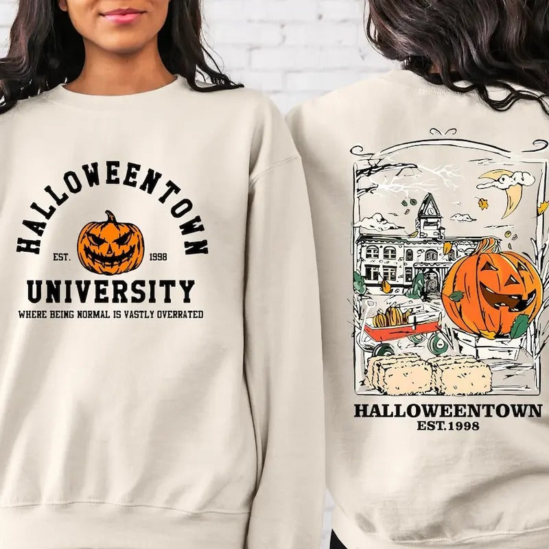Halloweentown Est 1998 Back and Front Sweatshirt Shirt Hoodie | PrintMintTees.com