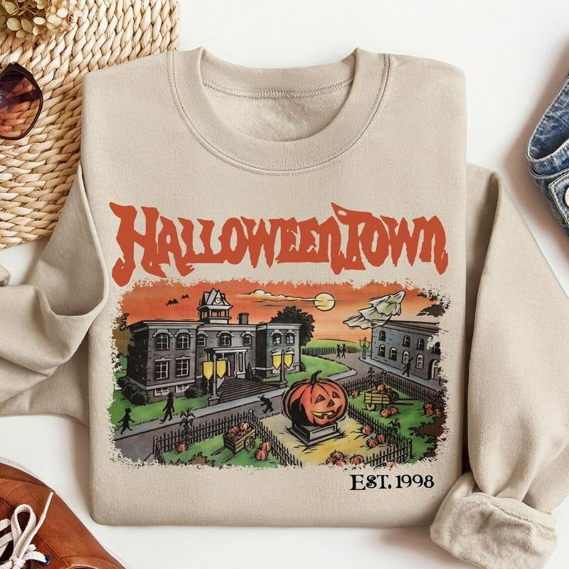 Halloweentown Est 1998 Sweatshirt, Halloweentown University, Retro Halloweentown Sweatshirt Shirt Hoodie | PrintMintTees.com