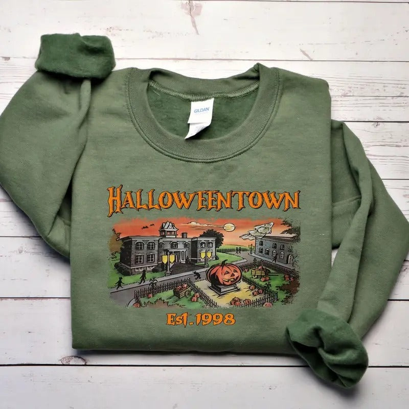 Halloweentown Est 1998 Sweatshirt, Retro Halloweentown Sweatshirt, Fall Sweatshirt, Halloween Sweatshirt Shirt Hoodie