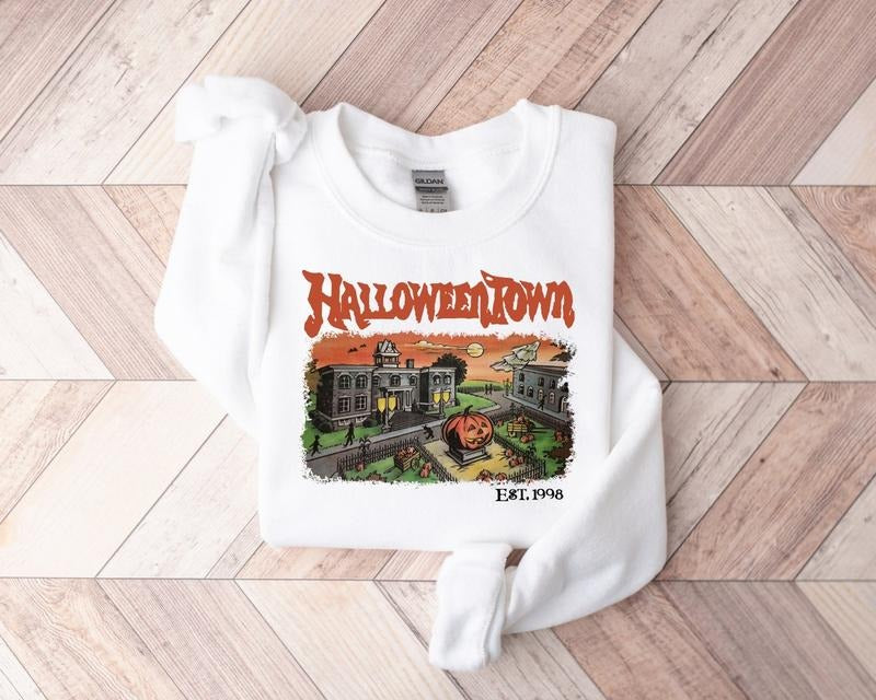 Halloweentown Est 1998 Sweatshirt,Retro Halloweentown Sweatshirt Shirt Hoodie | PrintMintTees.com