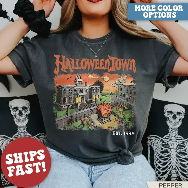 Halloweentown Shirt, Halloweentown University EST 1998, Retro Halloweentown Shirt, Cute Fall Shirt, Unisex T-Shirt, Gift...
