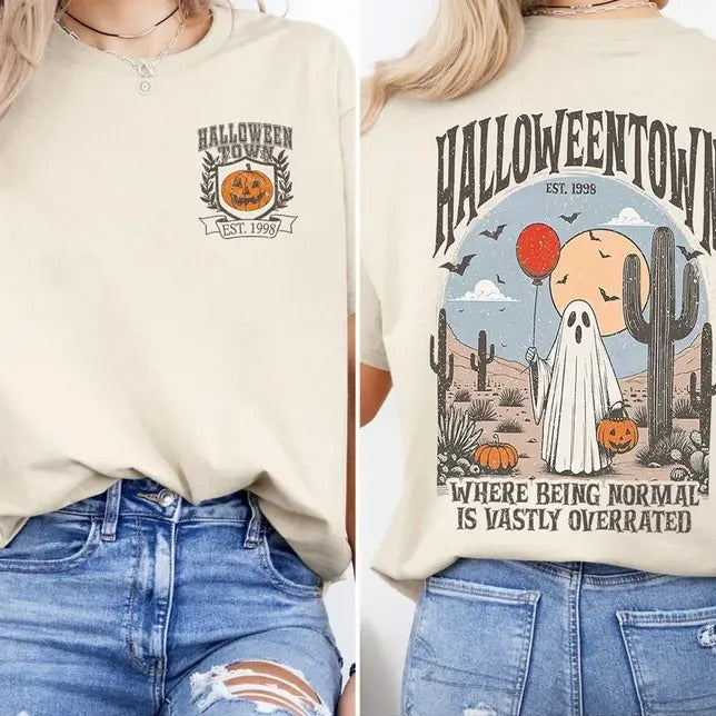 Halloweentown Where Being Normal Is Vastly Overrated Sweatshirt, HalloweenTown Sweatshirt, Halloween Town Est 1998...