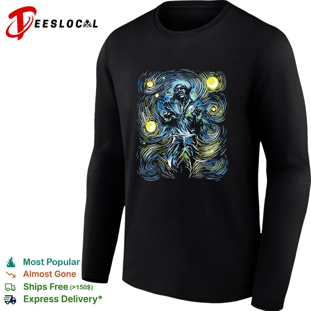 Han Solo in carbonite style of Van Gogh’s Starry Night shirt