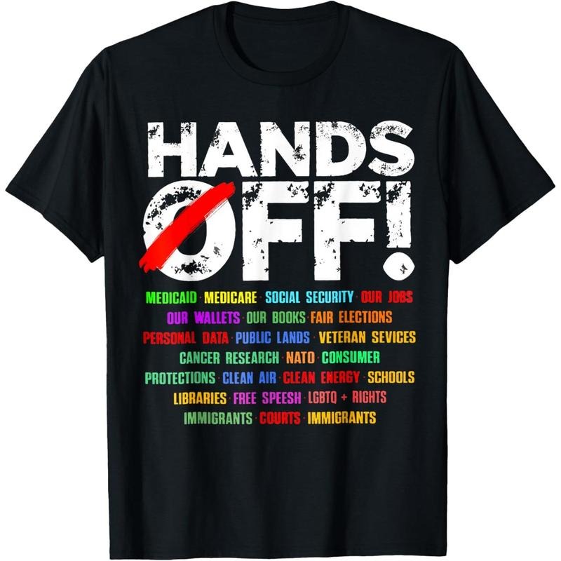 Hands Off Social Security Protest Resist Save Democracy T-Shirt Men Women T-Shirt Hoodie Sweatshirt | PrintMintTees.com