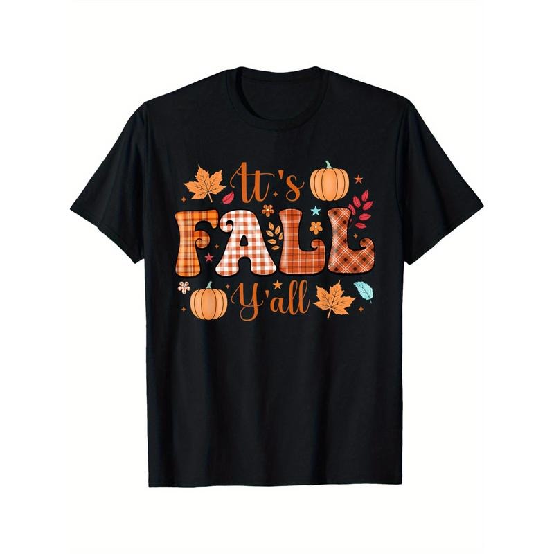 Happy Fall Autumn Thanksgiving Turkey It's Fall Y'All T-Shirt Comfortable, print, fashion 220g made in usa Hoodie Sweatshirt