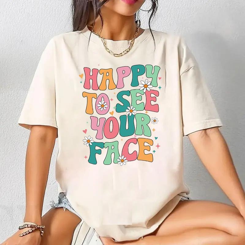 Happy To See Your Face Shirt, Back To School Tee, Groovy Teacher Shirt, Retro Teacher, Teacher Life, 1st Day of School,...