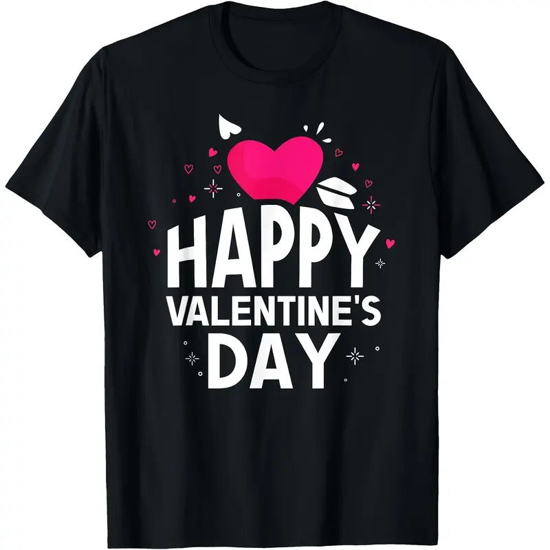 Happy Valentine's Day Love Date Couples Valentine T-Shirt-220gT-shirt 100% Cotton T-shirt made in usa Hoodie Sweatshirt