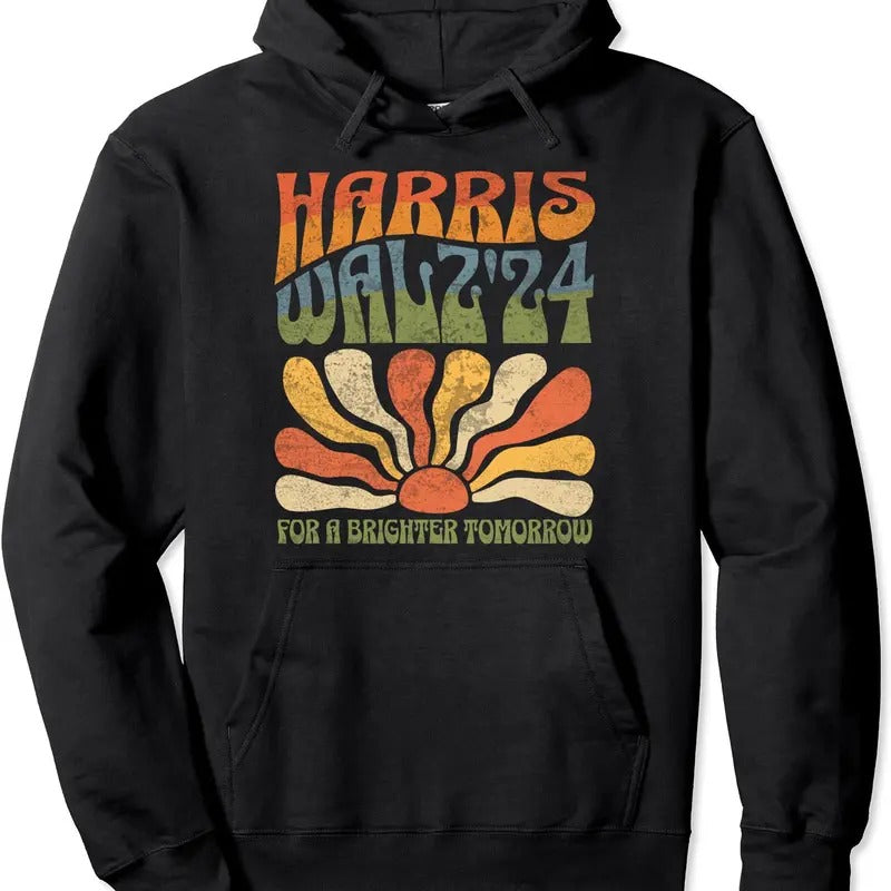 Harris Waltz 2024 Election Kamala Harris Tim Waltz 2024 Hoodie | Unisex Hooded Sweatshirt Shirt | PrintMintTees.com