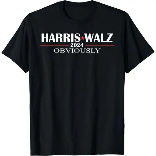 Harris Waltz 2024 Obviously Kamala Harris Tim Walz 2024 T-Shirt made in usa Hoodie Sweatshirt | PrintMintTees.com