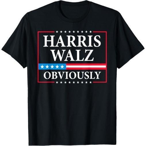 Harris Waltz 2024 Obviously Kamala Harris Tim Walz 2024 T-Shirt made in usastyle{n002}2 Hoodie Sweatshirt | PrintMintTees.com